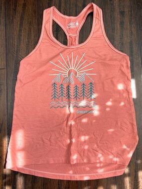 Smartwool Women’s Coral Reddish Graphic Racerback Tank Top